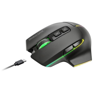 Mars Gaming MMWVECTOR souris Droitier RF Wireless + Bluetooth + USB Type-A Optique 12000 DPI