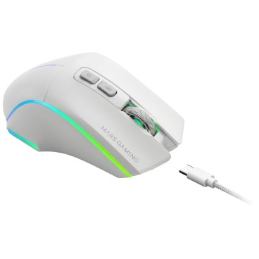 Mars Gaming MMWVECTORW souris Droitier RF Wireless + Bluetooth + USB Type-A Optique 12000 DPI