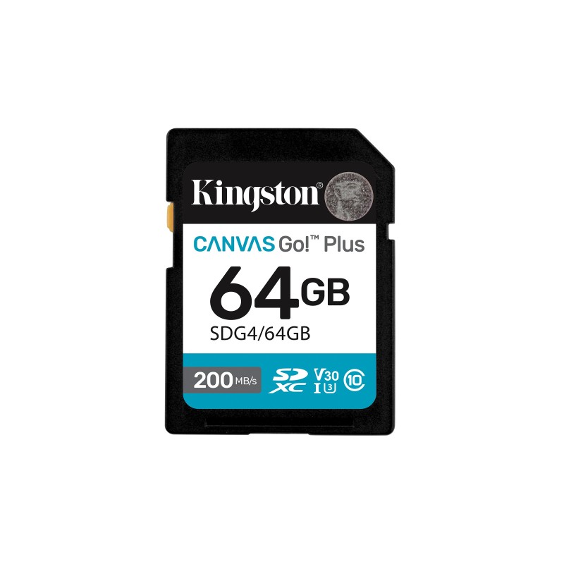 Kingston Technology Canvas Go! Plus 64 Go SDXC Canvas Go Plus Gen4 200 Mo s C10 UHS-I U3 V30