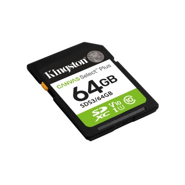 Kingston Technology 64 Go SDXC Canvas Select Plus Gen3 100 Mo s C10 UHS-I U1 V10