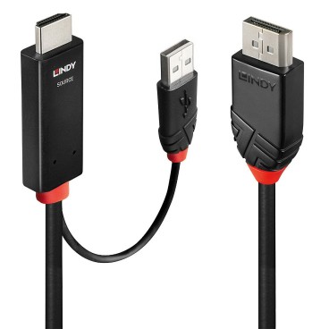 Lindy Câble adaptateur 2m HDMI vers Display Port 4K60Hz
