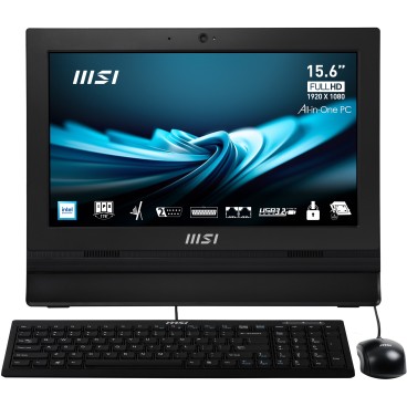 MSI Pro AP162T ADL-042XEU PC tout en un station de travail Intel® N N100 39,6 cm (15.6") 1920 x 1080 pixels Écran tactile PC