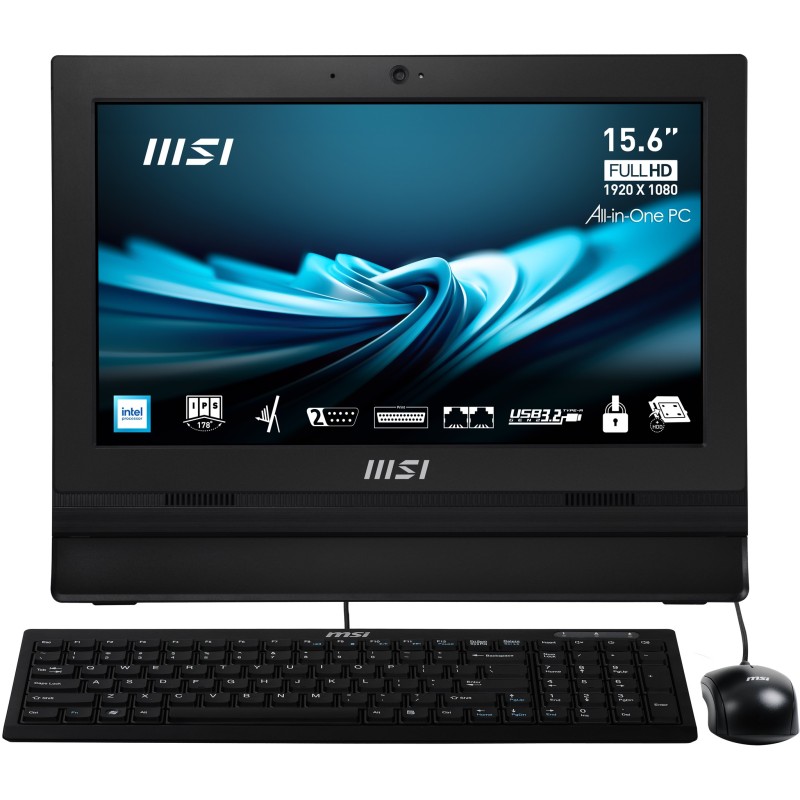 MSI Pro AP162T ADL-042XEU PC tout en un station de travail Intel® N N100 39,6 cm (15.6") 1920 x 1080 pixels Écran tactile PC