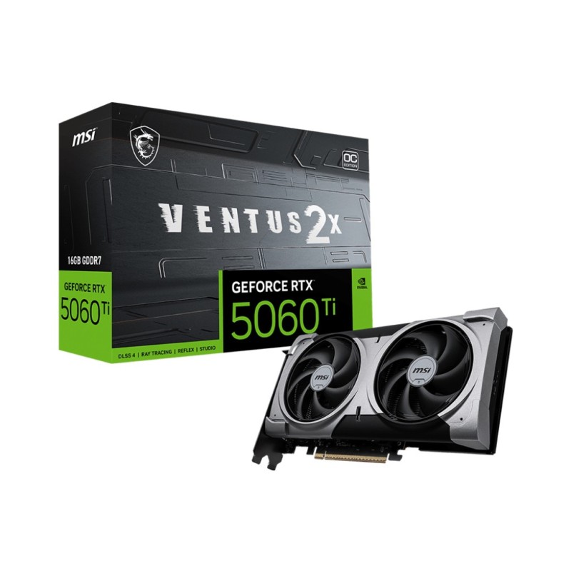 MSI VENTUS GeForce RTX 5060 TI 16G 2X OC PLUS NVIDIA 16 Go GDDR7