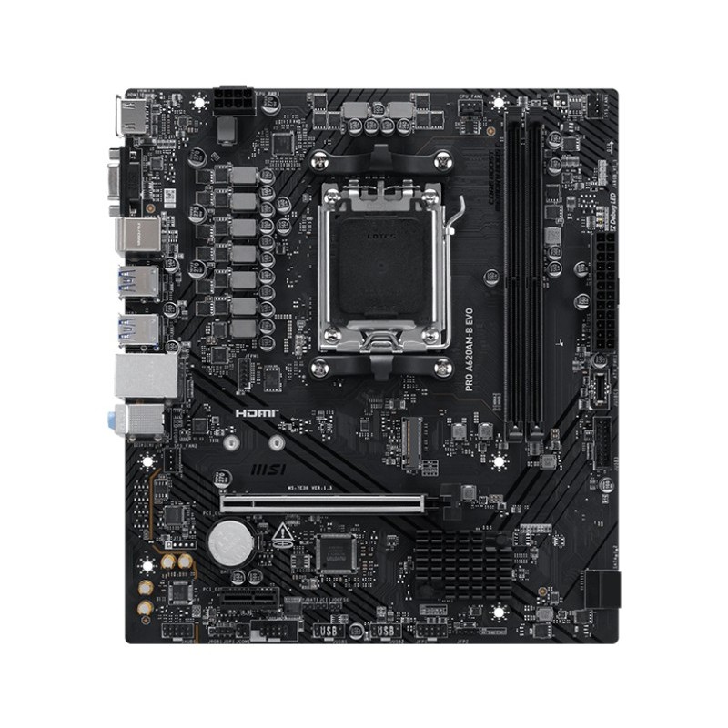 MSI PRO A620AM-B EVO carte mère AMD A620A Emplacement AM5 ATX