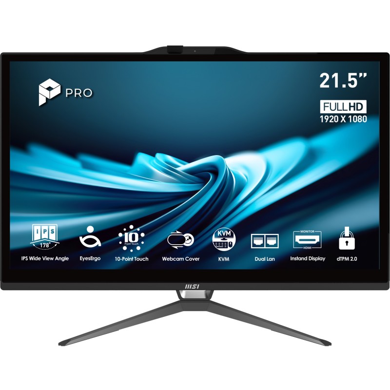 MSI Pro AP222T 14MA-613EU Intel® Core™ i3 i3-14100 54,6 cm (21.5") 1920 x 1080 pixels Écran tactile PC All-in-One 8 Go