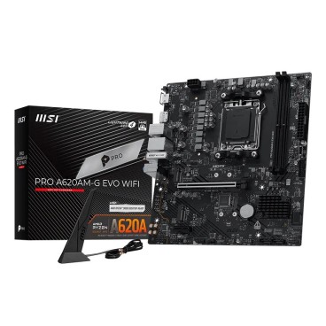 MSI Pro A620AM-G EVO WIFI AMD A620A Emplacement AM5 micro ATX