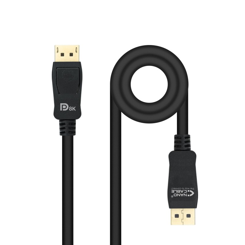 Nanocable 10.15.2502 câble DisplayPort 2 m Noir