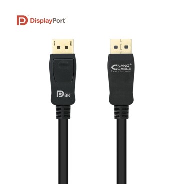 Nanocable 10.15.2500 câble DisplayPort 0,5 m Noir