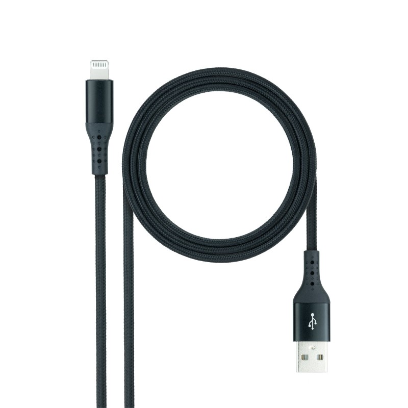Nanocable 10.10.0401-COBK câble Lightning 1 m Noir