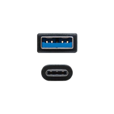 Nanocable 10.01.4002 câble USB USB 3.2 Gen 2 (3.1 Gen 2) 2 m USB C USB A 10 Gbit s Noir