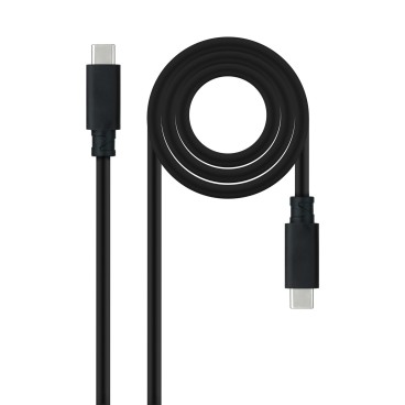 Nanocable 10.01.4102 câble USB USB 3.2 Gen 2 (3.1 Gen 2) 2 m USB C 10 Gbit s 100 W Noir