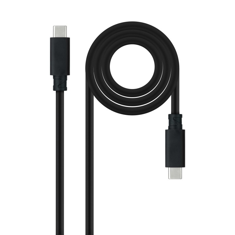 Nanocable 10.01.4102 câble USB USB 3.2 Gen 2 (3.1 Gen 2) 2 m USB C 10 Gbit s 100 W Noir
