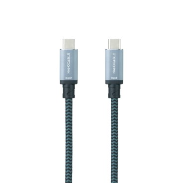 Nanocable 10.01.4101-COMB câble USB USB 3.2 Gen 2 (3.1 Gen 2) 1 m USB C 10 Gbit s 100 W Noir, Gris