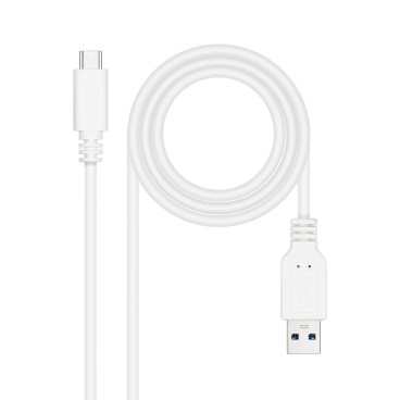 Nanocable 10.01.4002-W câble USB USB 3.2 Gen 2 (3.1 Gen 2) 2 m USB C USB A 10 Gbit s Blanc