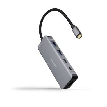 Nanocable 10.16.1006 station d'accueil Avec fil USB 3.2 Gen 1 (3.1 Gen 1) Type-C Gris