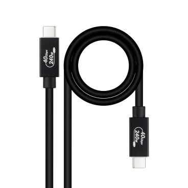 Nanocable 10.01.5002 câble USB USB4 Gen 3x2 1,8 m USB C 40 Gbit s 240 W Noir