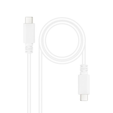 Nanocable 10.01.2301-W câble USB USB 2.0 1 m USB C 0,48 Gbit s Noir, Blanc