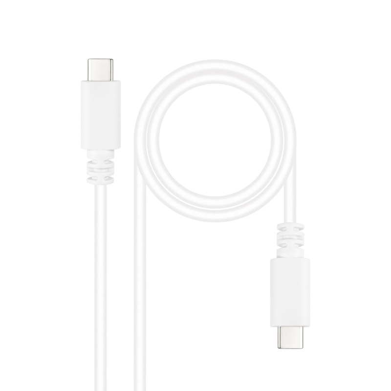 Nanocable 10.01.2301-W câble USB USB 2.0 1 m USB C 0,48 Gbit s Noir, Blanc