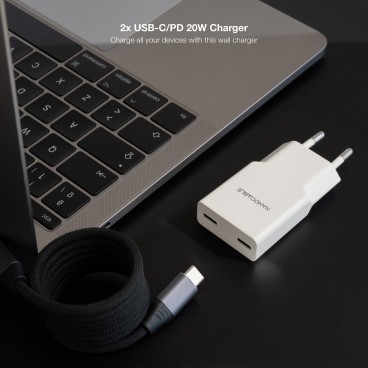 Nanocable 10.10.2023 chargeur d'appareils mobiles Smartphone Blanc Secteur Charge rapide Intérieure