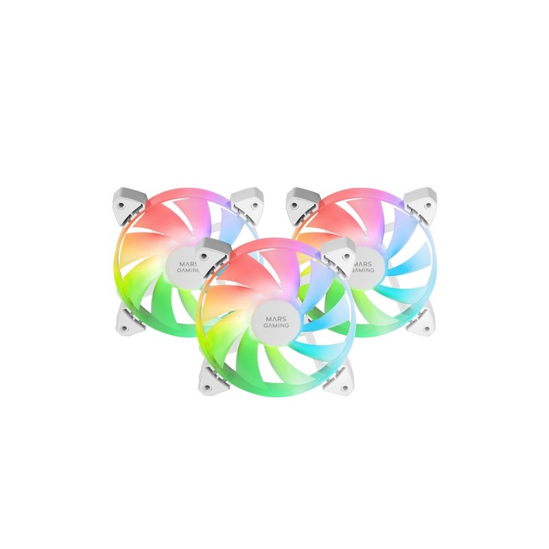 Mars Gaming MF-3A Boitier PC Ventilateur 12 cm Blanc 3 pièce(s)