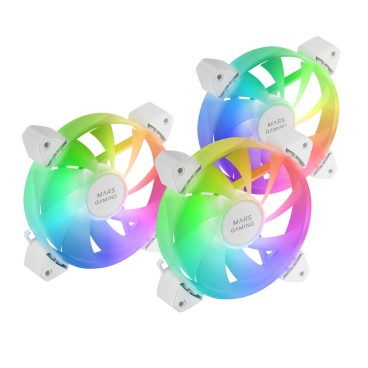 Mars Gaming MF-3A Boitier PC Ventilateur 12 cm Blanc 3 pièce(s)