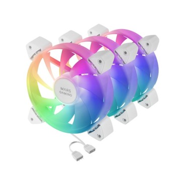 Mars Gaming MF-3A Boitier PC Ventilateur 12 cm Blanc 3 pièce(s)
