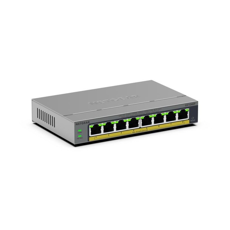 NETGEAR GS108EP Géré L2 L3 Gigabit Ethernet (10 100 1000) Gris