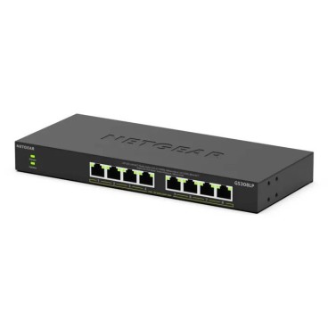 NETGEAR GS308LP Non-géré Gigabit Ethernet (10 100 1000) Connexion Ethernet, supportant l'alimentation via ce port (PoE) Bureau