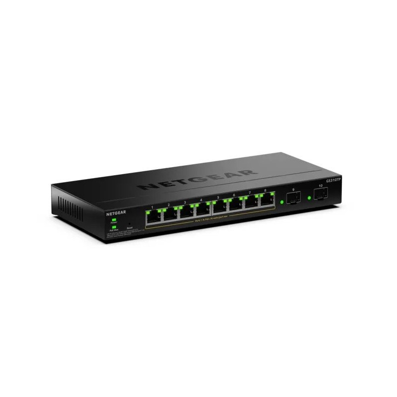 NETGEAR GS310TPv2 Géré L2 L3 Gigabit Ethernet (10 100 1000) Connexion Ethernet, supportant l'alimentation via ce port (PoE)