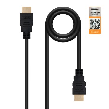 Nanocable HDMI V2.0, 2m câble HDMI HDMI Type A (Standard) Noir