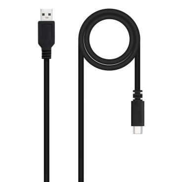 Nanocable USB 2.0, 1m câble USB USB C USB A 0,48 Gbit s Noir