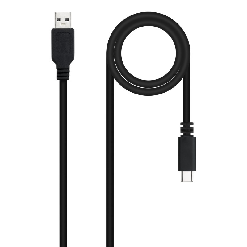 Nanocable USB 2.0, 1m câble USB USB C USB A 0,48 Gbit s Noir