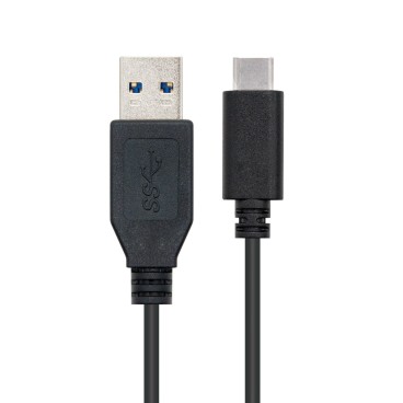 Nanocable USB 3.1, 1m câble USB USB 3.2 Gen 2 (3.1 Gen 2) USB C USB A 10 Gbit s Noir