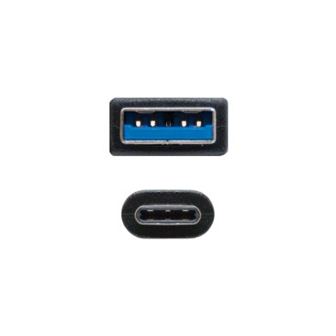 Nanocable USB 3.1, 1m câble USB USB 3.2 Gen 2 (3.1 Gen 2) USB C USB A 10 Gbit s Noir