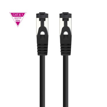 Nanocable 10.20.2003-BK câble de réseau Noir 3 m Cat8.1 S FTP (S-STP)