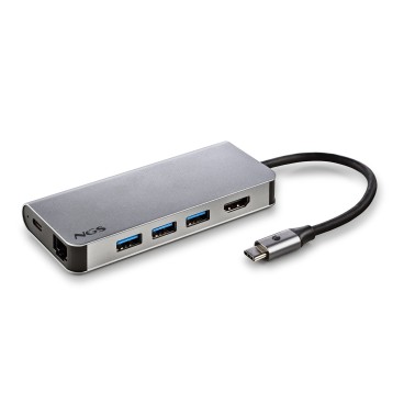NGS WONDER DOCK 8 USB 2.0 Type-C Argent