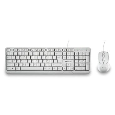 NGS COCOAKITWHITEFRENCH FR clavier Souris incluse maison bureau USB AZERTY Français Blanc
