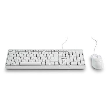NGS COCOAKITWHITEFRENCH FR clavier Souris incluse maison bureau USB AZERTY Français Blanc