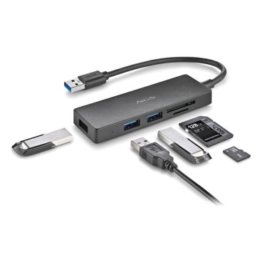 NGS IHUB READER USB 3.2 Gen 1 (3.1 Gen 1) Type-A 5000 Mbit s Noir