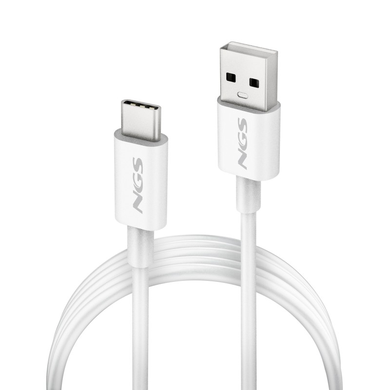 NGS ZYRO-AC câble USB USB 2.0 1 m USB A USB C 0,48 Gbit s Blanc