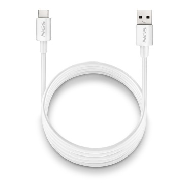 NGS ZYRO-AC câble USB USB 2.0 1 m USB A USB C 0,48 Gbit s Blanc