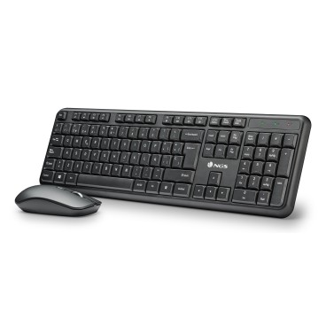 NGS SERENITY KIT (QUERTY, ES) clavier Souris incluse Universel RF sans fil QWERTY Espagnole Noir