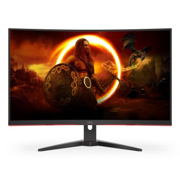AOC G2 C32G2ZE BK écran plat de PC 80 cm (31.5") 1920 x 1080 pixels Full HD LED Noir, Rouge