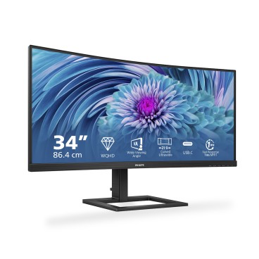 Philips E Line 346E2CUAE 00 écran plat de PC 86,4 cm (34") 3440 x 1440 pixels Wide Quad HD+ LCD Noir