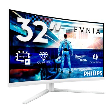 Philips Evnia 5000 32M2C5501 00 écran plat de PC 80 cm (31.5") 2560 x 1440 pixels Quad HD LCD Blanc