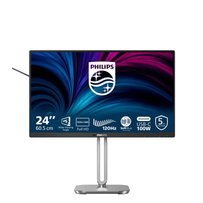 Philips 4000 series 24B2U4301 00 écran plat de PC 60,5 cm (23.8") 1920 x 1080 pixels Full HD LCD Gris