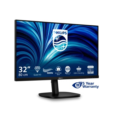 Philips 32B2U3601 00 écran plat de PC 80 cm (31.5") 2560 x 1440 pixels Quad HD LCD Noir