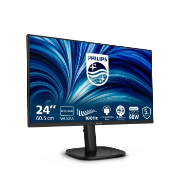 Philips 3000 series 24B2U3301D 00 écran plat de PC 61,2 cm (24.1") 1920 x 1200 pixels WUXGA LCD Noir