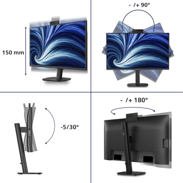 Philips 3000 series 27B2U3601H 00 écran plat de PC 68,6 cm (27") 2560 x 1440 pixels Quad HD LCD Noir